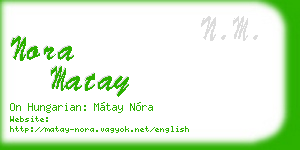 nora matay business card